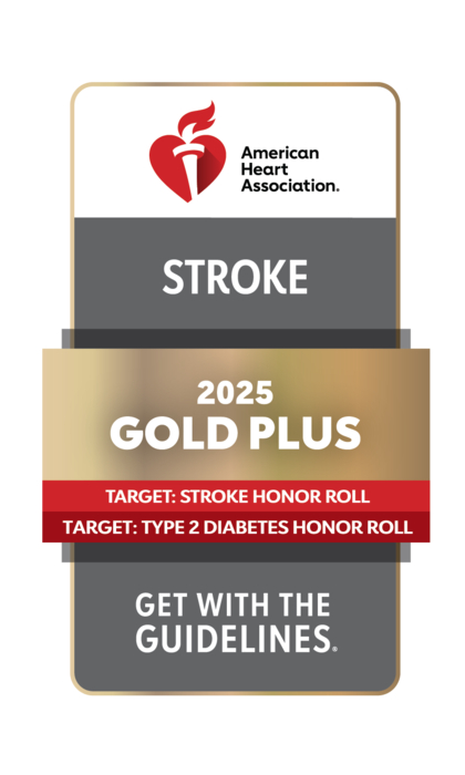 Get with the guidelines gold plus stroke emblem