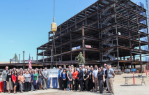 Inland Valley staff members standing outside the new tower